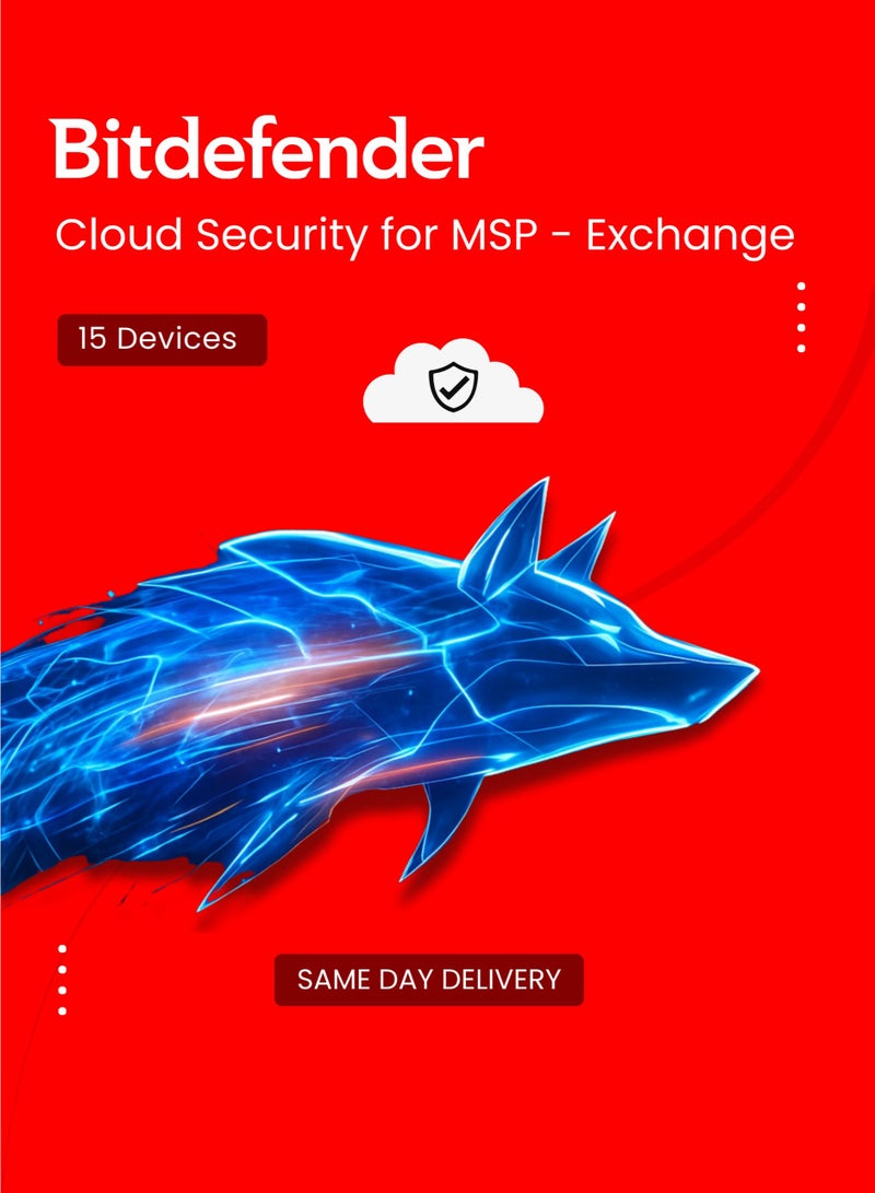 Bitdefender Cloud Security for MSP - Exchange 15 Devices for 1 Year | Digital License | SAME DAY DELIVERY